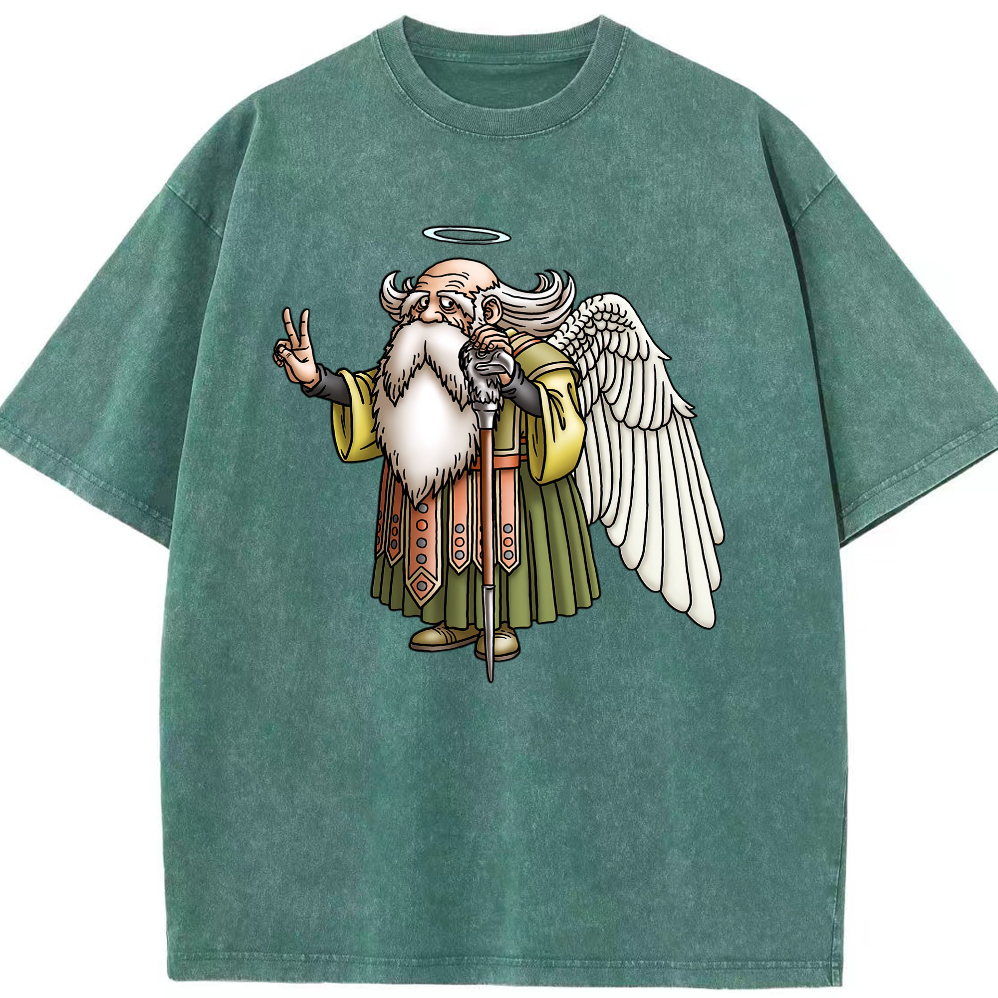 （画像用） ドラゴンクエスト Doragon Kuesuto Dragon Quest 綿100% ヴィンテージ風 半袖Tシャツ（フロントプリント）